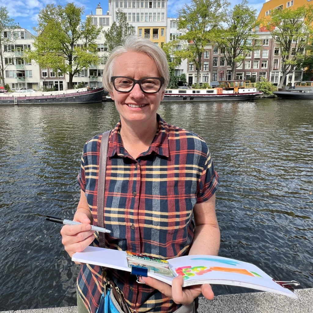 Amy Stewart sketching