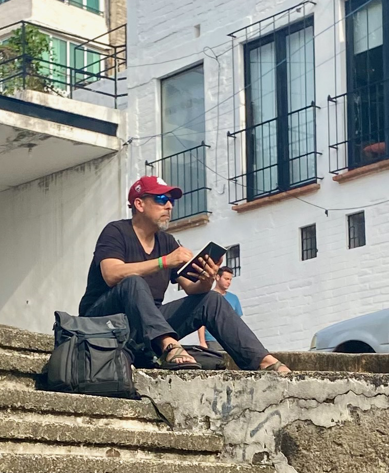 Headshot-Michael sketching