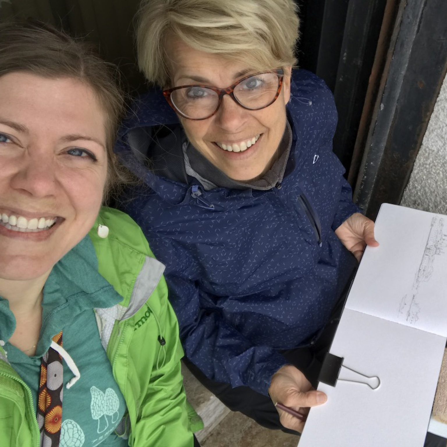 Elizabeth and Mary Beth Person Sketching sq