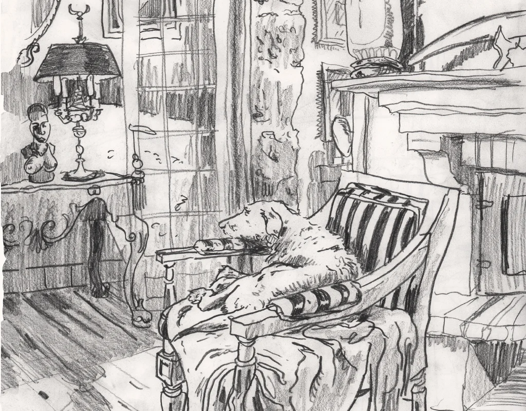 Paul Madonna - Sketch - Cape the Dog