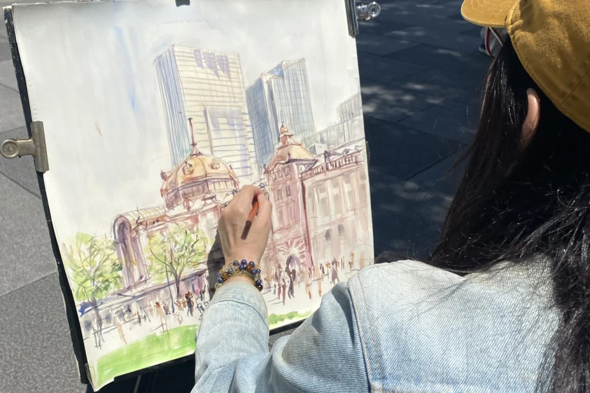 Sketching on location-1